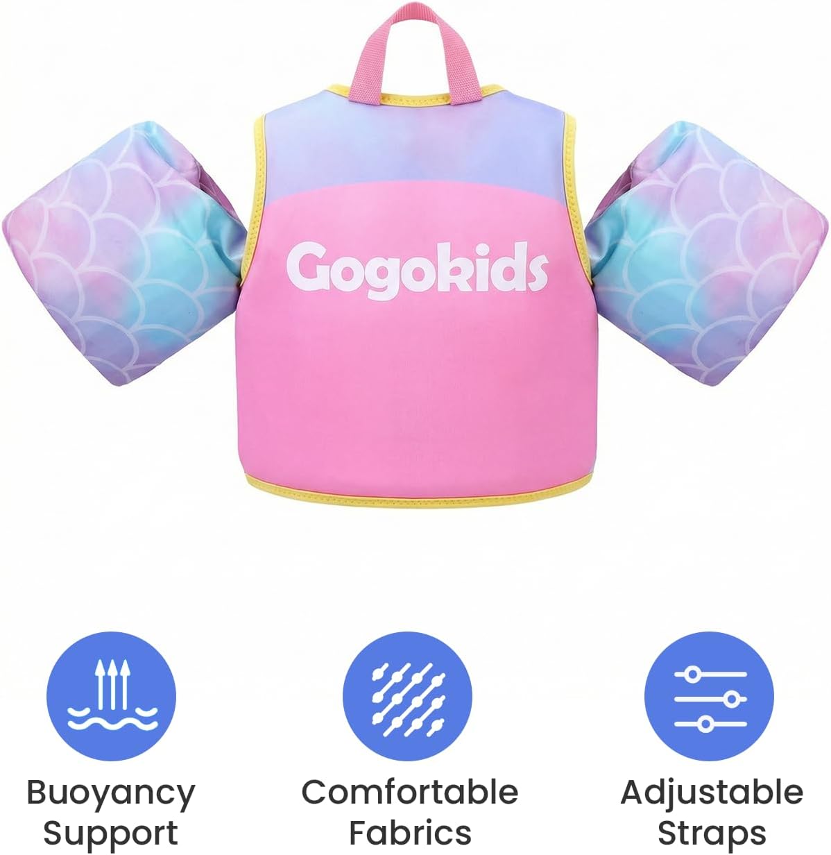 Thumbnail 6 de Gogokids Kids Swim Vest with Arm Bands for Toddlers (2–6 Years) – 8-Block Buoyancy, EN13138-1 Certified