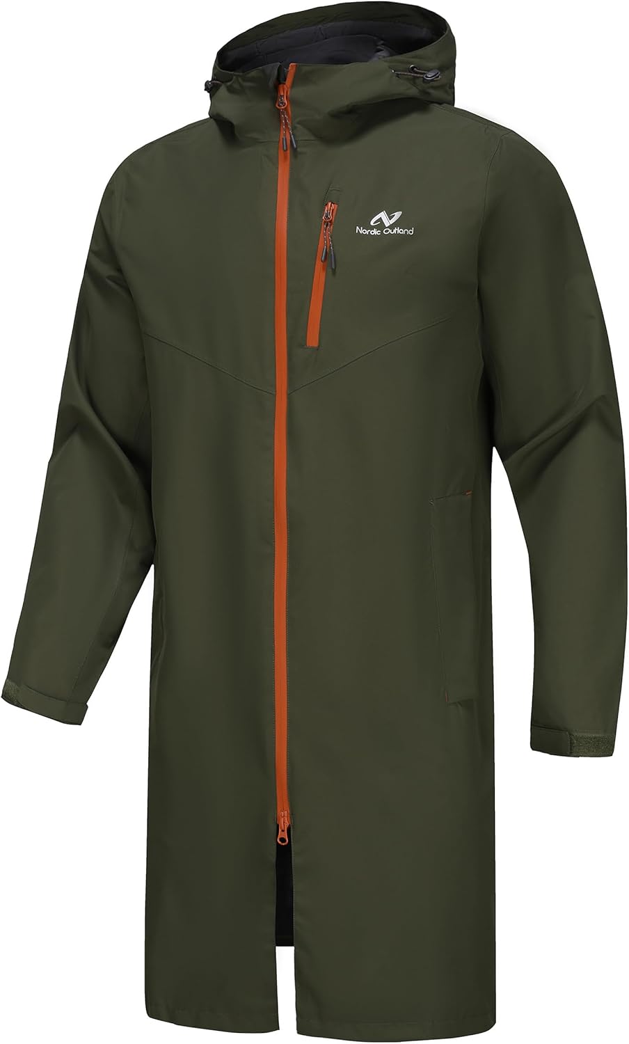 Thumbnail 6 de NORDIC OUTLAND Rain Jacket Men: Waterproof, Breathable Long Raincoat with Hood