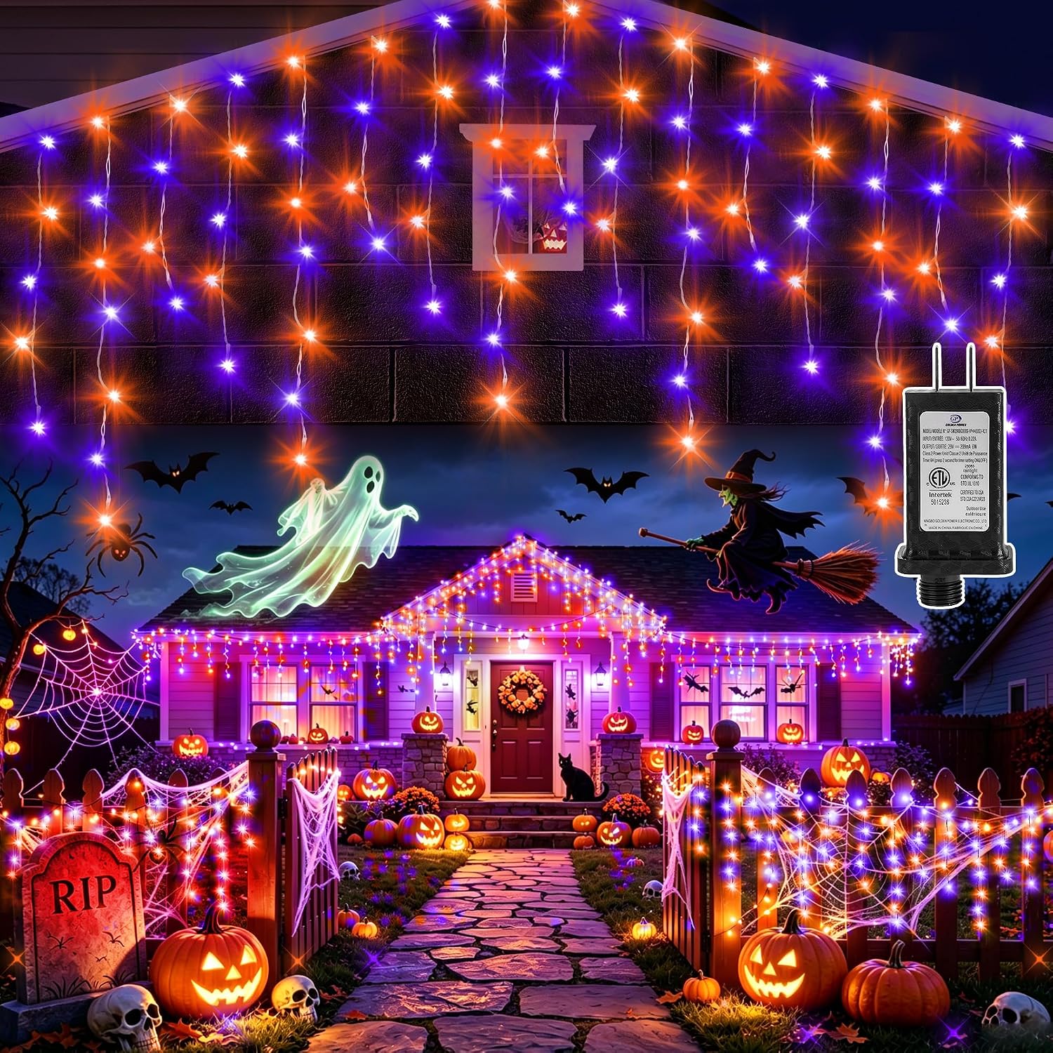 Detalle de KNONEW Halloween String Lights, 33 ft