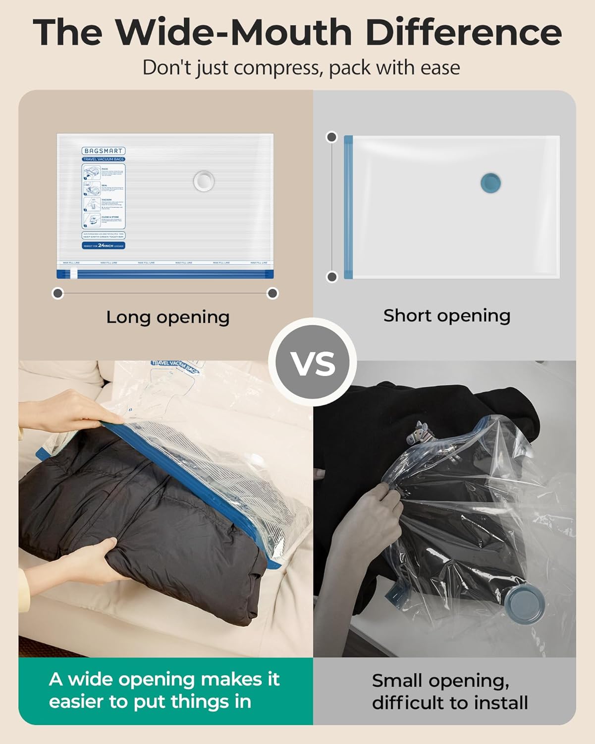 Thumbnail 5 de BAGSMART Vacuum Storage Bags 18-pack