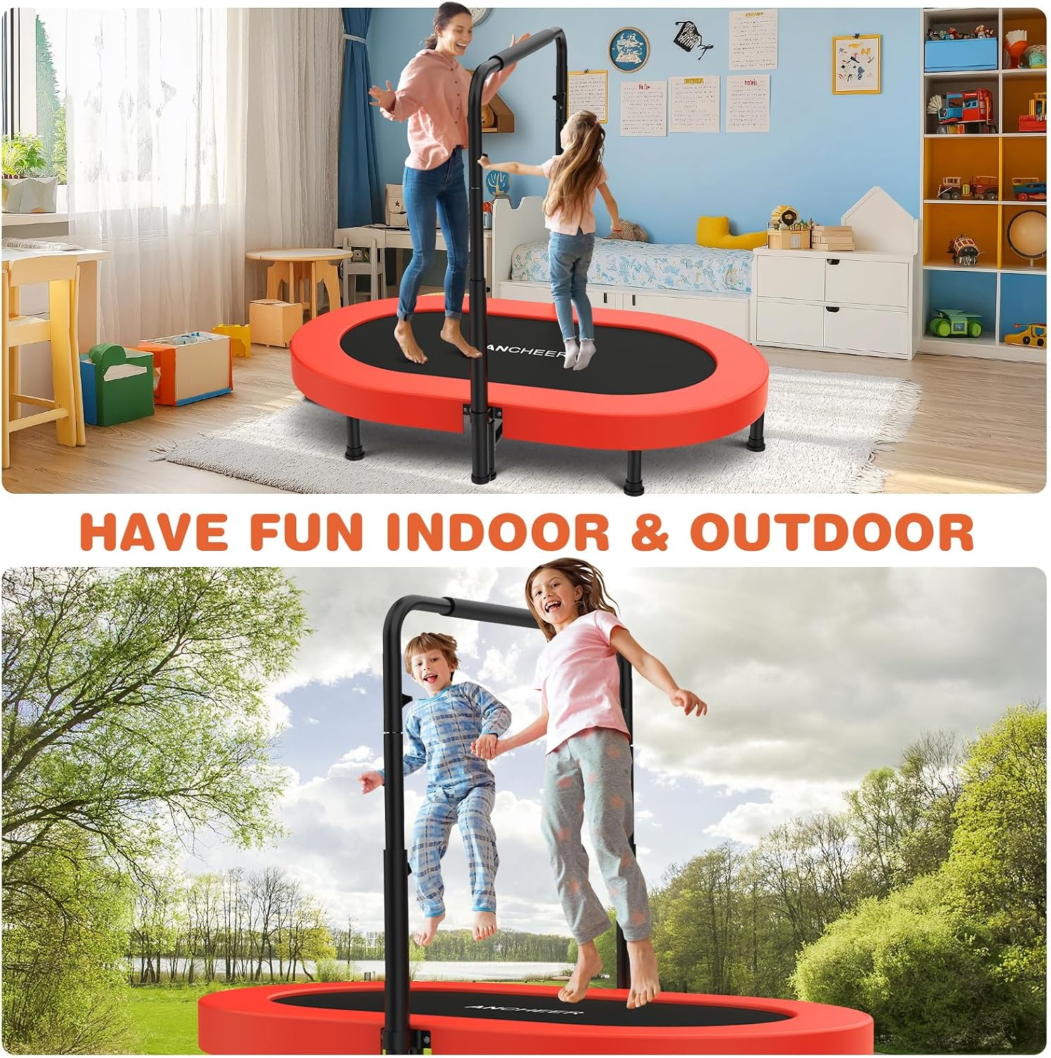 Thumbnail 6 de ANCHEER 56" Double Mini Trampoline
