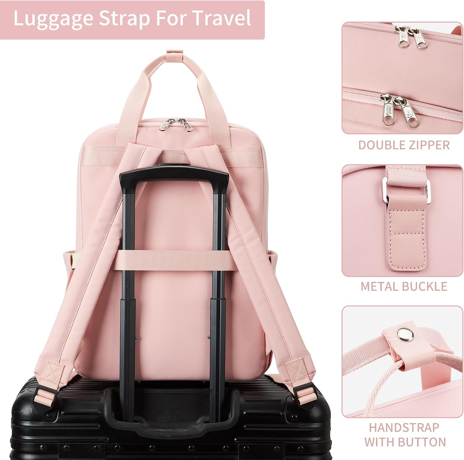 Detalle de KALIDI Unisex Lightweight Backpack 15 inch