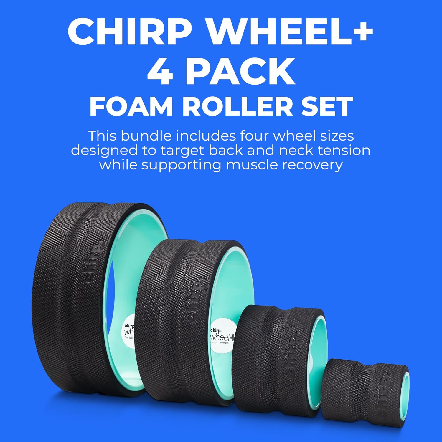 Thumbnail 1 de Chirp Wheel Foam Roller – Targeted Back & Neck Relief, 4-Pack Mint