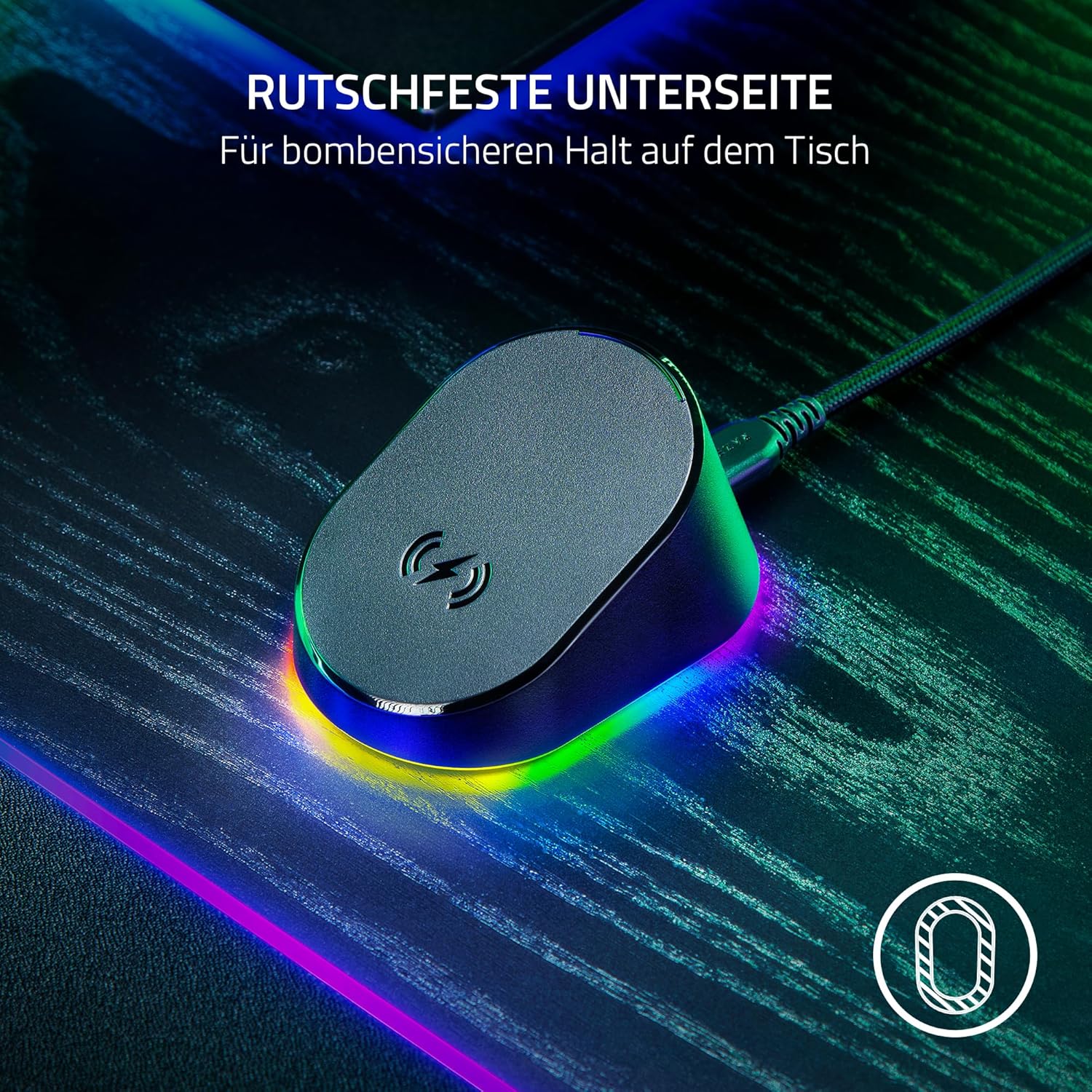 Thumbnail 5 de Razer Mouse Dock Pro & Charging Puck – magnetische Funk-Ladestation mit HyperSpeed 4KHz und Chroma RGB (Dock Pro & Puck) schwarz