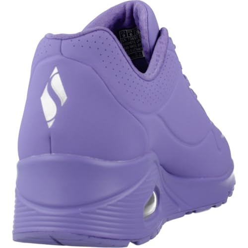 Detalle de Skechers Damen Uno Stand On Air Trainers Lilac Durabuck/ Mesh, Gr. 36 EU