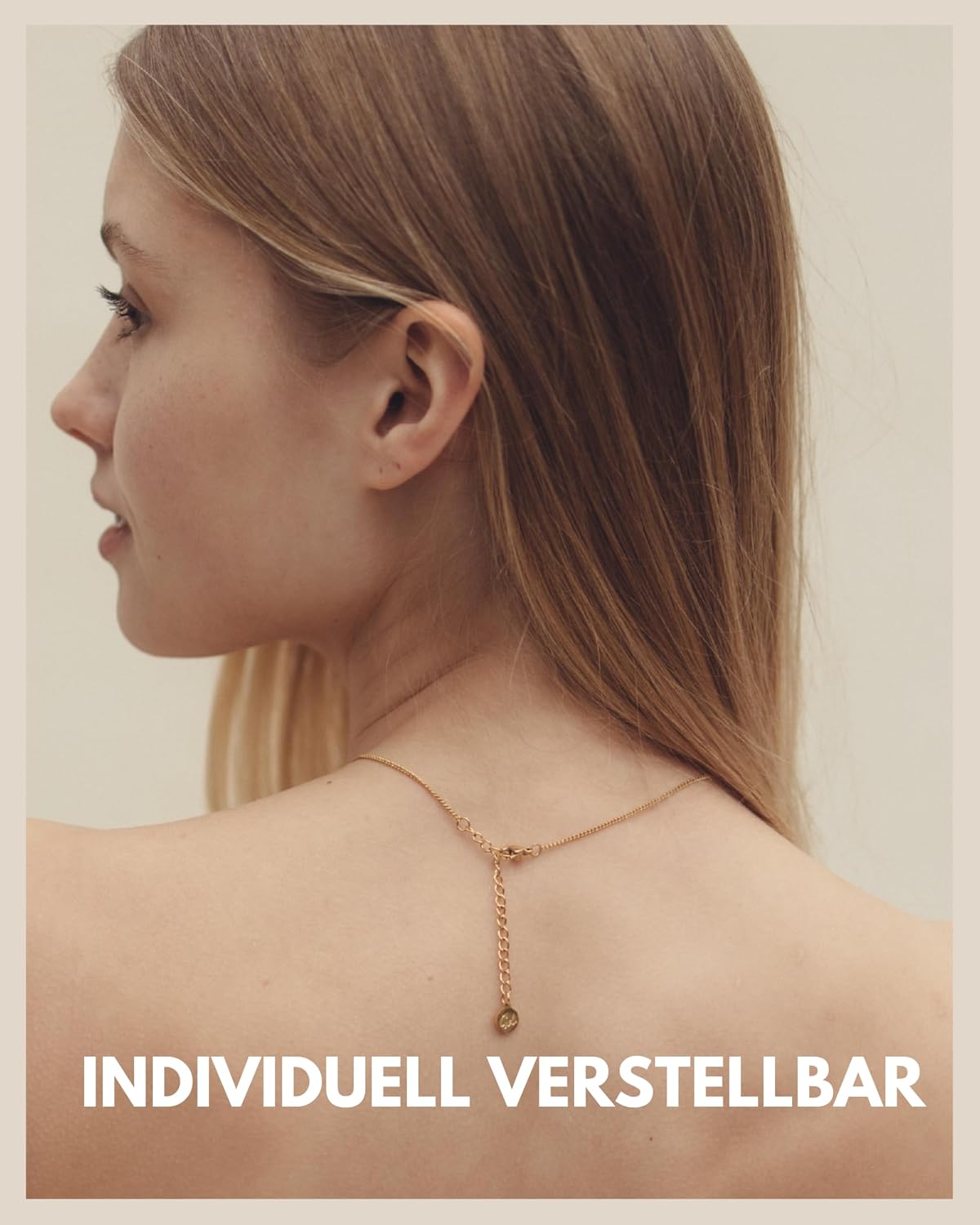 Detalle de GD GOOD.designs Maria Kette für Damen – wasserfeste Madonna-Halskette aus Edelstahl mit kleinem Kreuz, 42+5 cm verstellbar