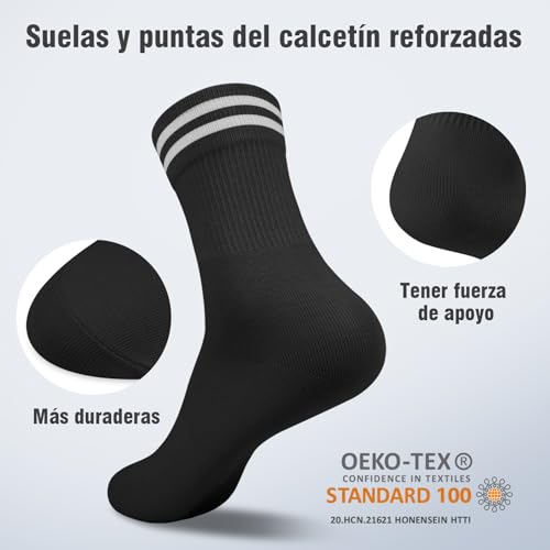 Thumbnail 5 de Smart Sir Pack de 4 calcetines deportivos de algodón para hombre y mujer (blancos, cálidos y transpirables)