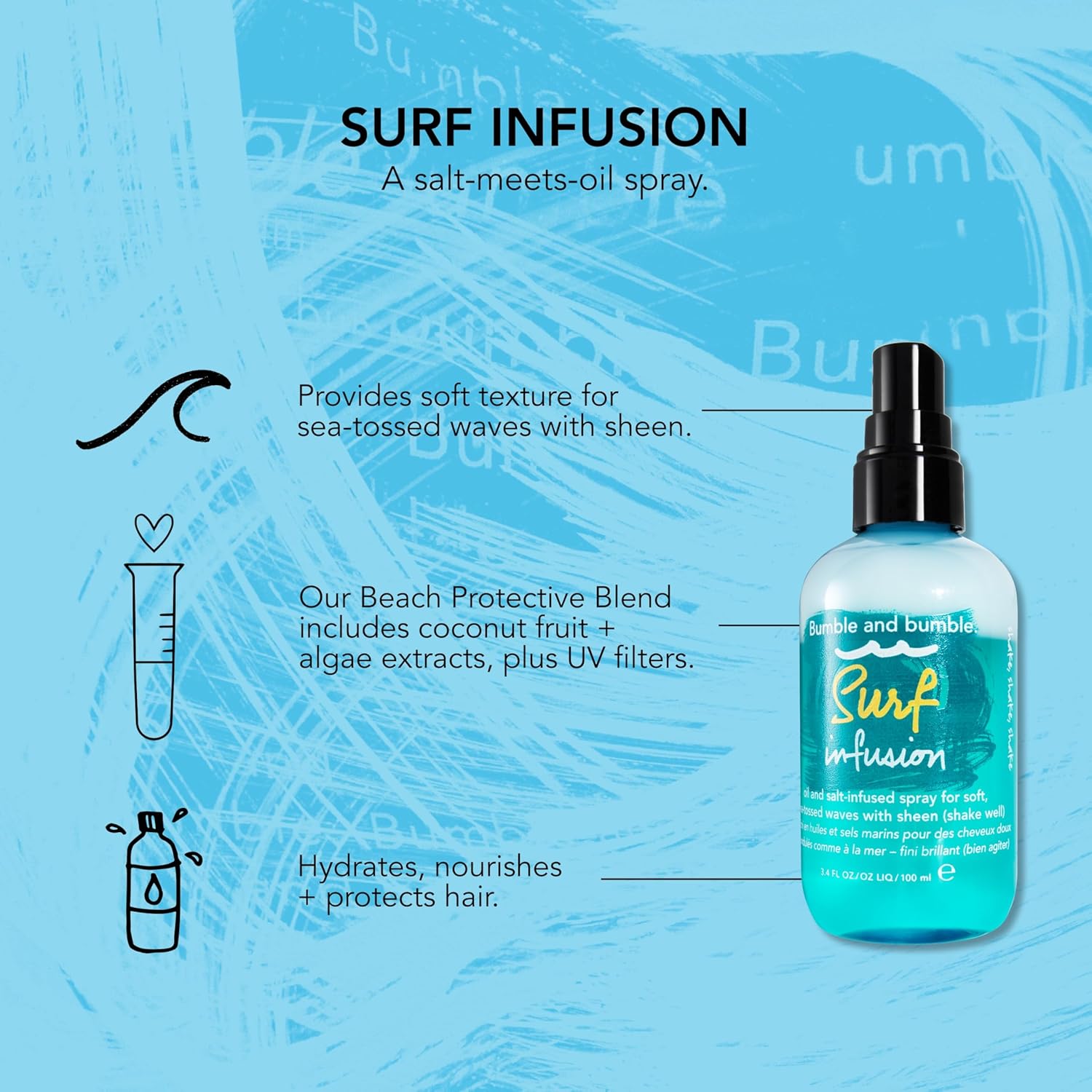Thumbnail 3 de Bumble and bumble. Surf Infusion Oil and Sea Salt Spray – Texture, Shine and Conditioning for Medium to Thick Hair