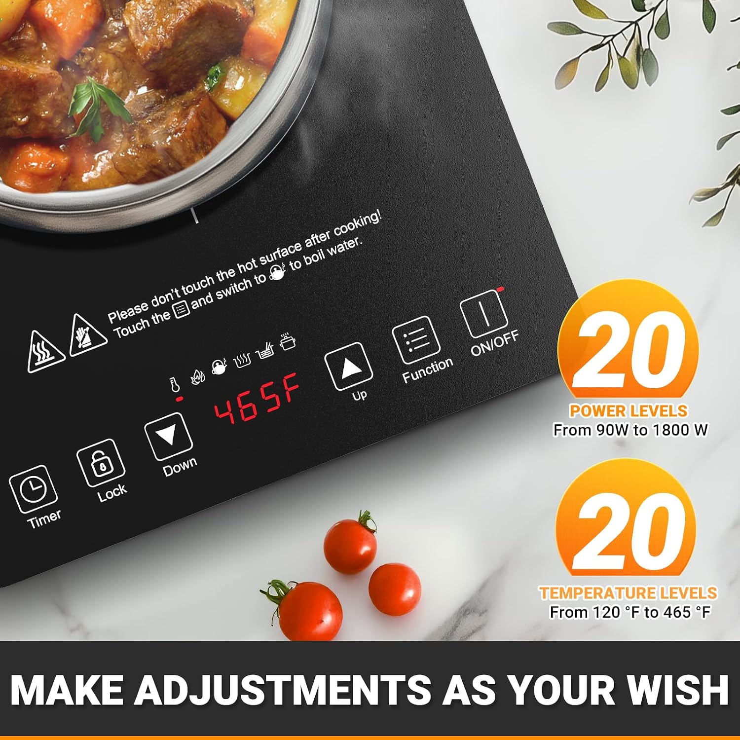 Thumbnail 1 de AMZCHEF Portable Induction Cooktop 1800W
