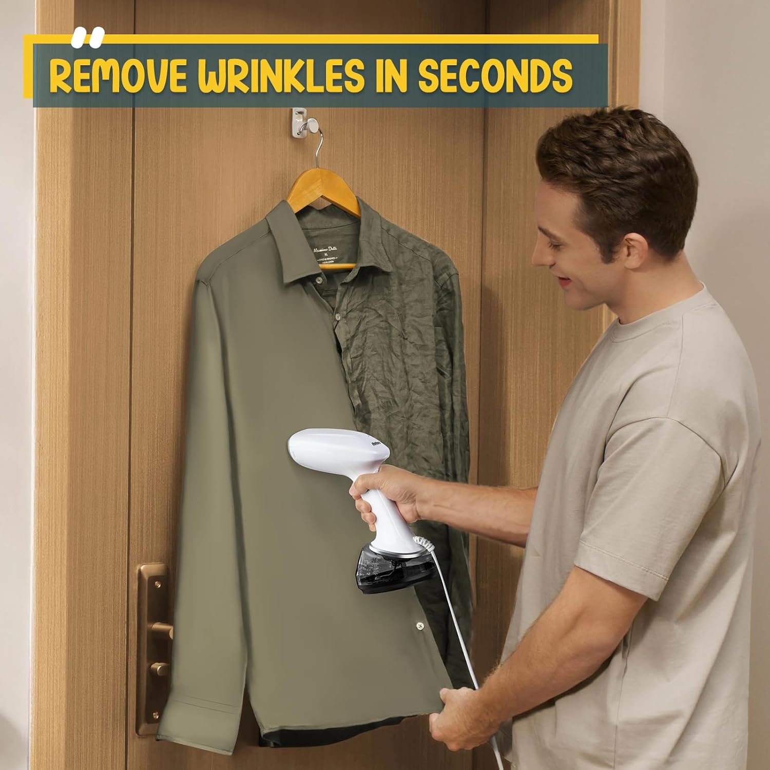 Thumbnail 4 de Rolipo handheld clothes steamer with 360ml water tank for fast wrinkle removal