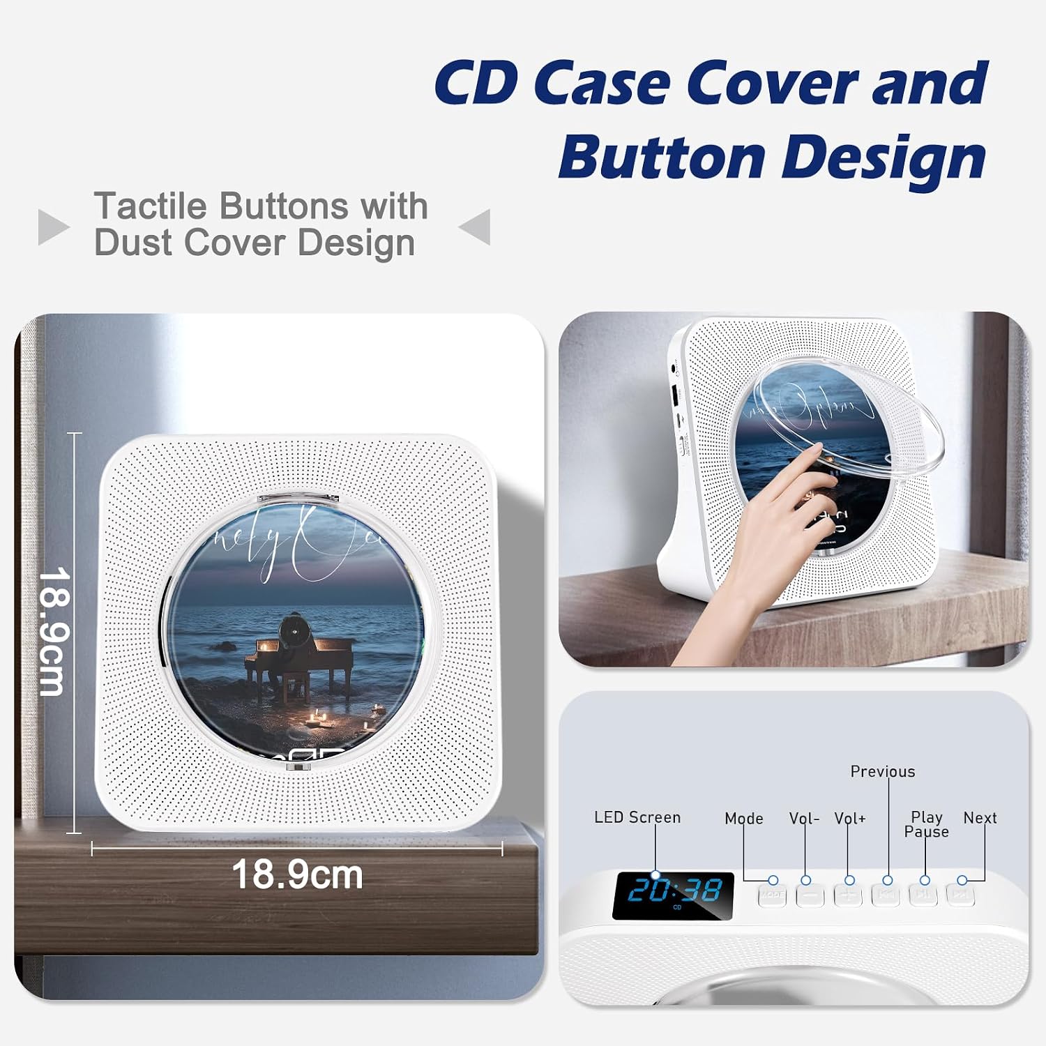 Thumbnail 4 de Reproductor CD Bluetooth con temporizador 70°