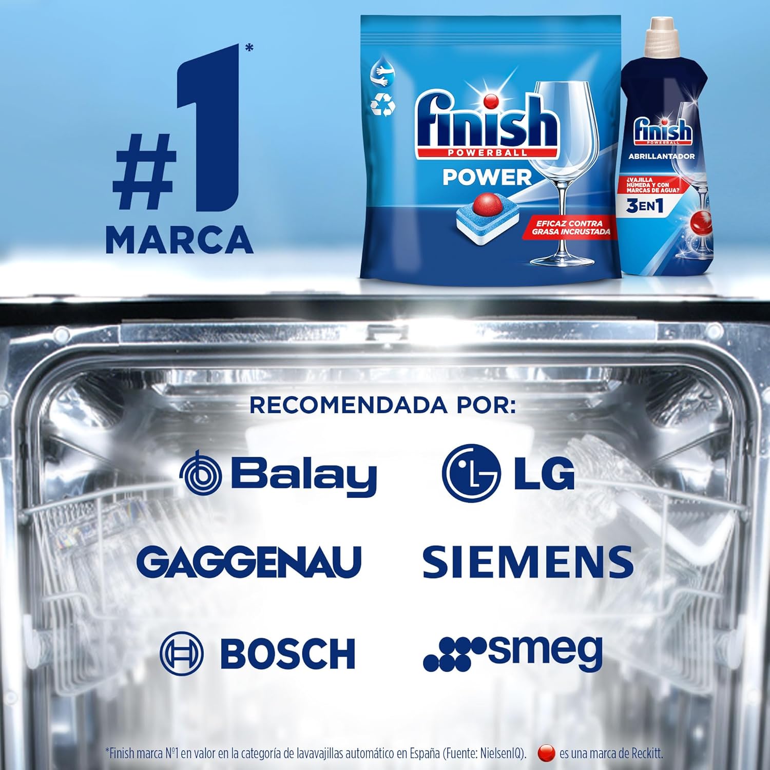 Thumbnail 5 de Finish Powerball Power All in 1 - Pack 110 Pastillas