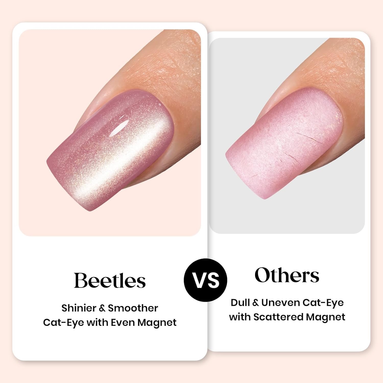 Thumbnail 6 de Beetles X Press Cat Eye Nails (7 Colors) — Short Square Press-On Set, 16 Sizes (224 Pieces)