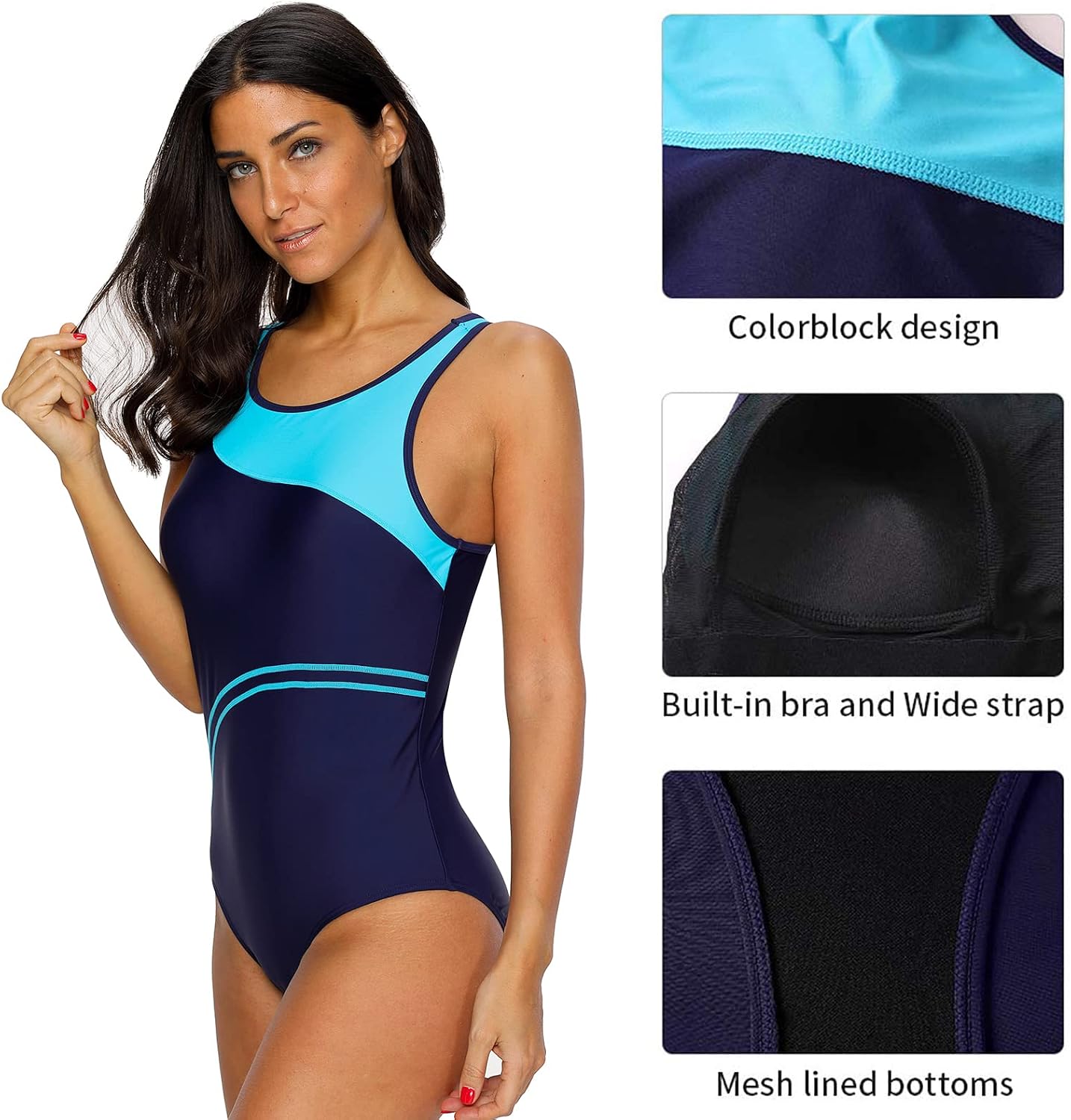 Thumbnail 4 de CharmLeaks Athletic One-Piece Swimsuit, Racerback