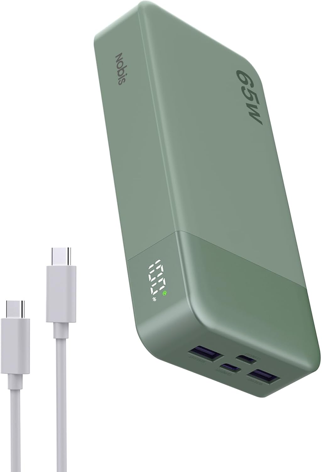 Detalle de NOBIS Batterie Externe 65W 20000mAh (PD/QC) à 4 ports avec écran digital
