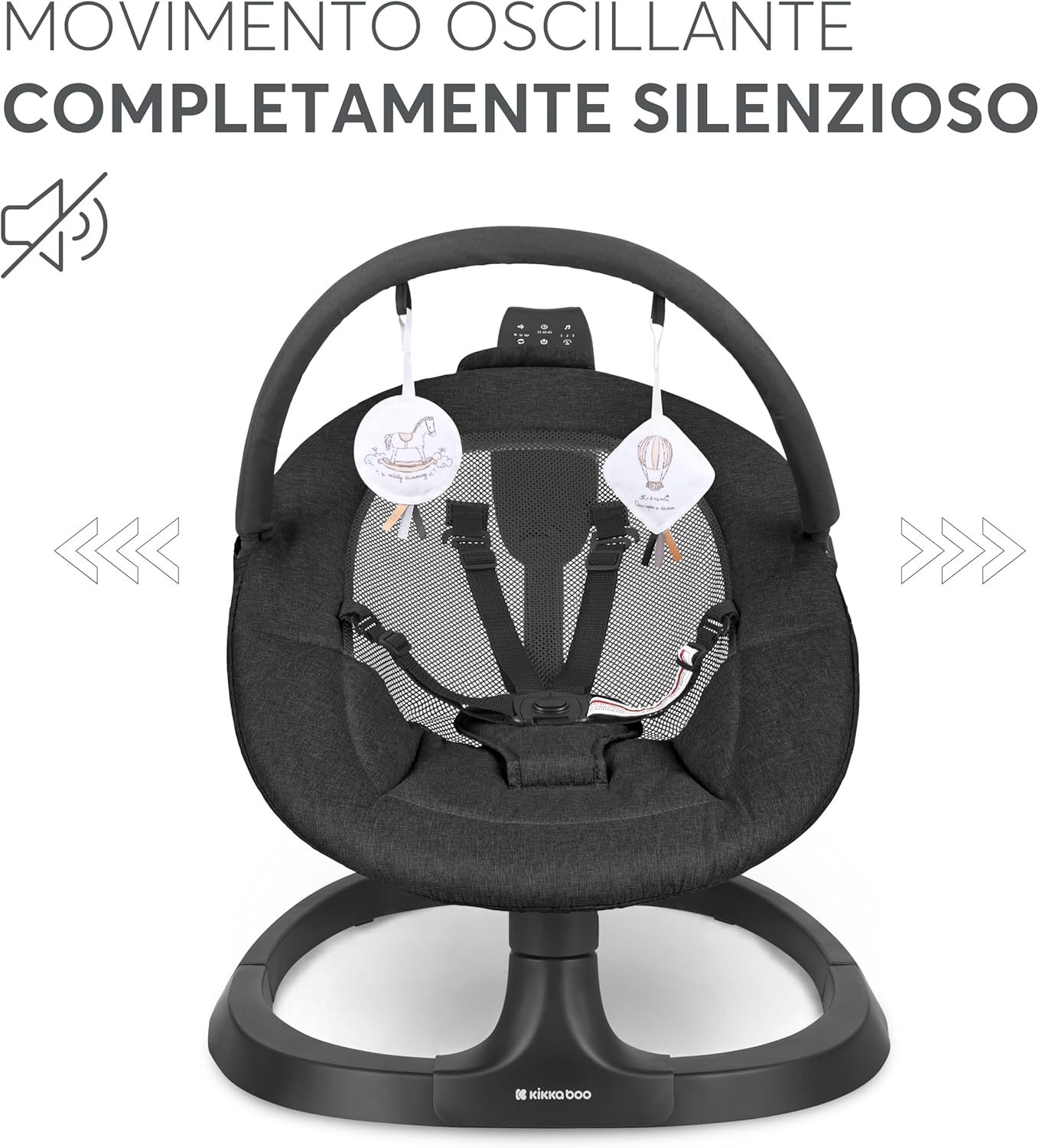 Thumbnail 2 de KikkaBoo Sdraietta Neonati Elettrica ZAZU: dondolo e seggiolino 2-in-1 per crescita serena