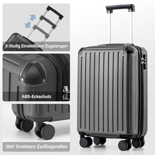 Thumbnail 8 de COOLIFE set de maleta de cabina y mochila de negocios TSA para avión (55 x 40 x 20 cm) compatible con Ryanair