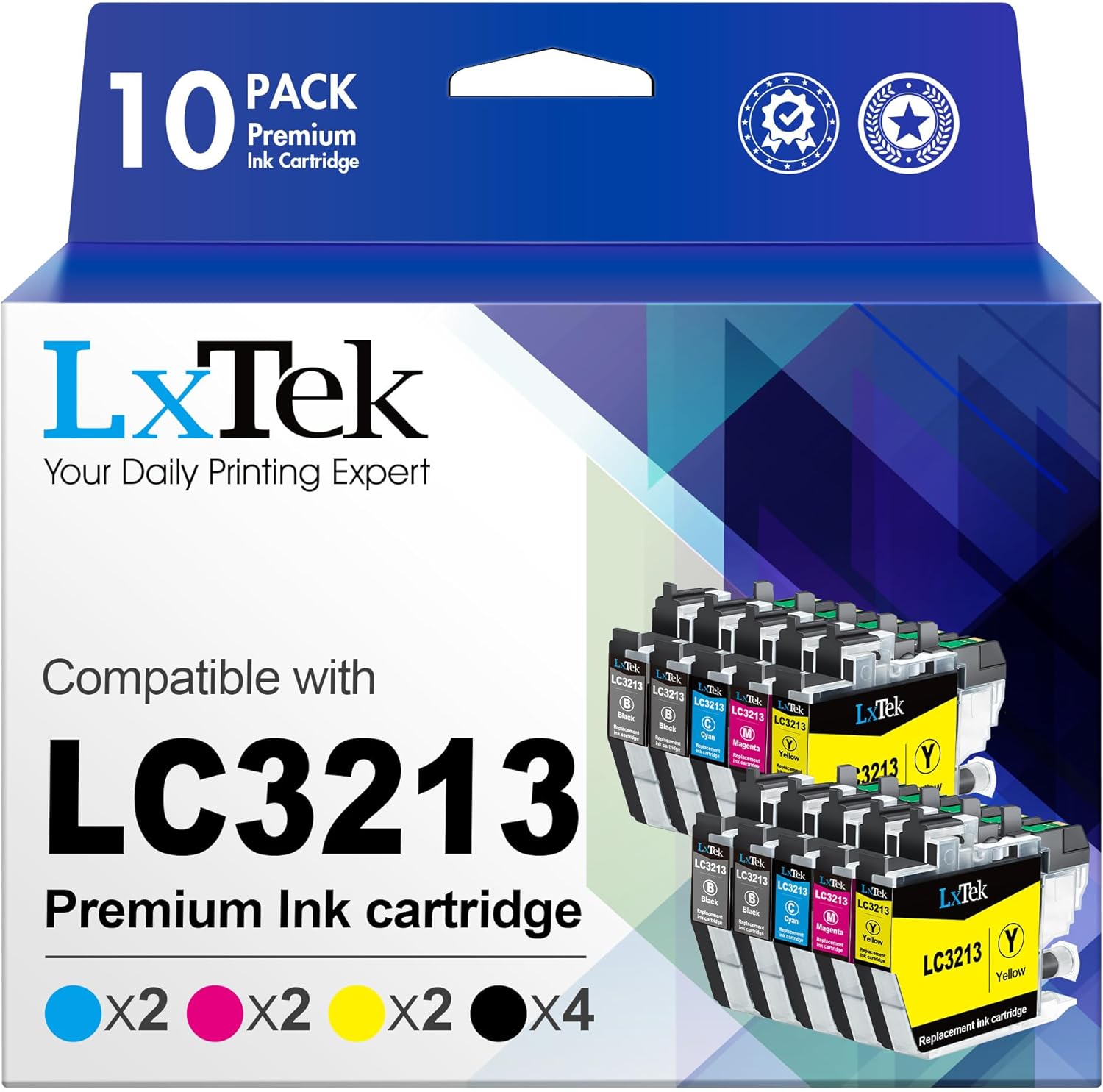 LxTek LC3211/LC3213 kompatible Druckerpatronen 10er-Pack 🖨