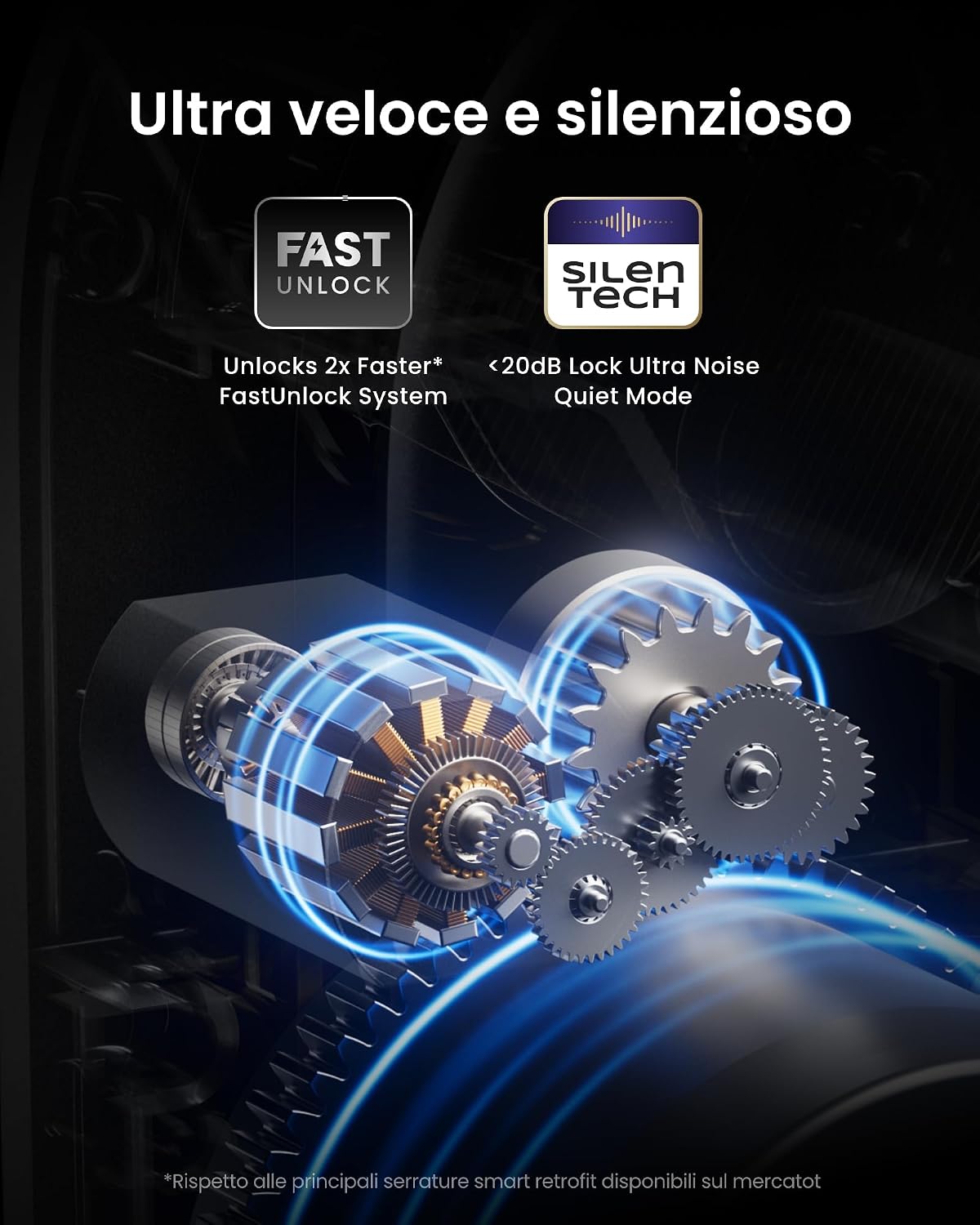 Detalle de SwitchBot Lock Ultra con Tastierino e Riconoscimento Facciale 3D: serratura smart senza trapano, con Matter e integrazione vocale