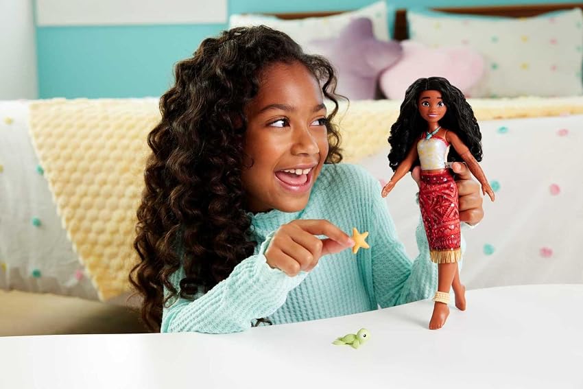 Detalle 2 de Mattel Vaiana JFF09 muñeca nadadora, corpiño color cambiable