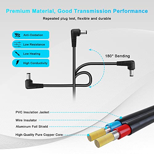 Thumbnail 8 de iLitLuk Alimentatore per Pedaliere Chitarra 9V 1A – Centro Negativo, 5,5x2,1 mm, 150 cm