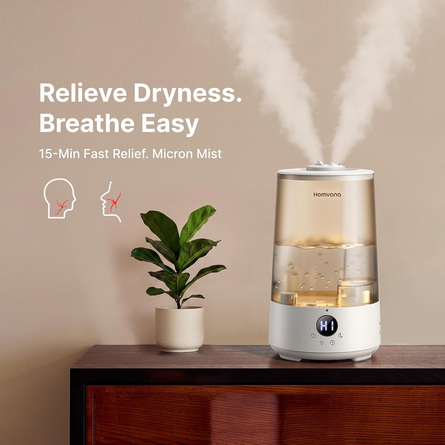 Detalle 2 de Homvana 3.6L Cool Mist Humidifier