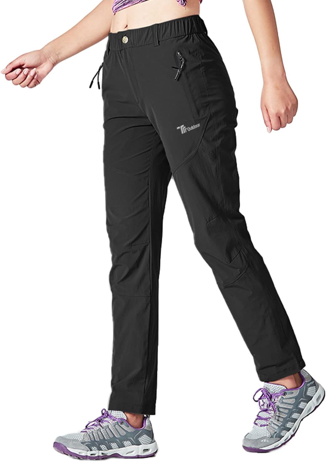 Detalle de YSENTO Damen-Wanderhose Wasserdicht, schnelltrocknend und mit Reißverschlusstaschen