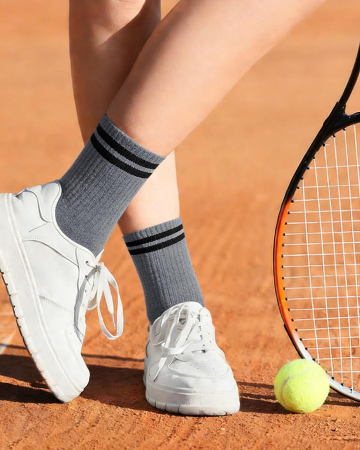 Detalle de YOUCHAN sportstrumpor, 6 par i bomull för tennis och vardag