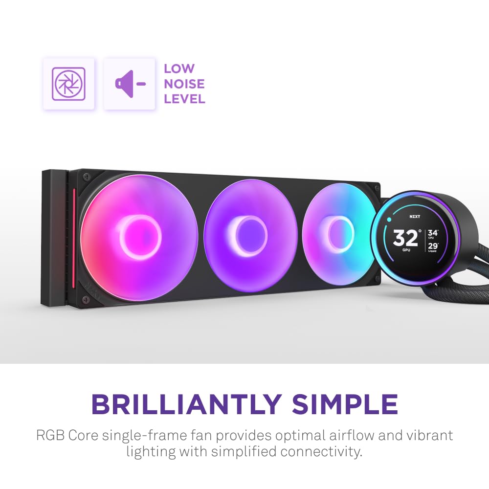 Thumbnail 6 de NZXT Kraken Elite 360 RGB 2024: High-Performance 360mm AIO with a Vivid 2.72" LCD