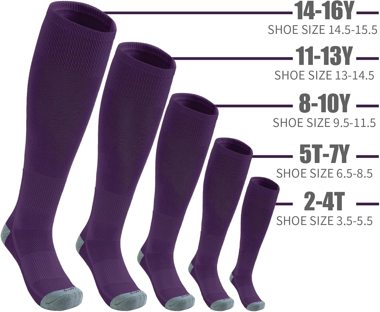 Thumbnail 3 de QBK 2-16Y Toddler Baseball Socks and Belt Combo Set (2 Pairs of Socks & 1 Belt)