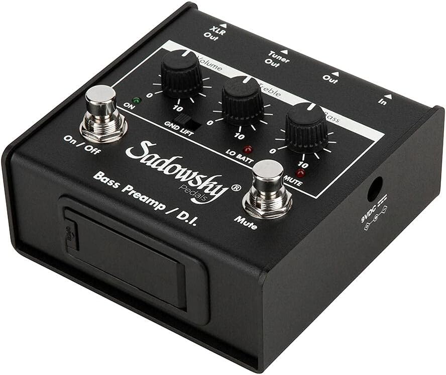 Detalle de Sadowsky SAC PED SBP 1 V2 ベース用プリアンプ・EQ・DIペダル、低音/高音ブーストとミュート機能