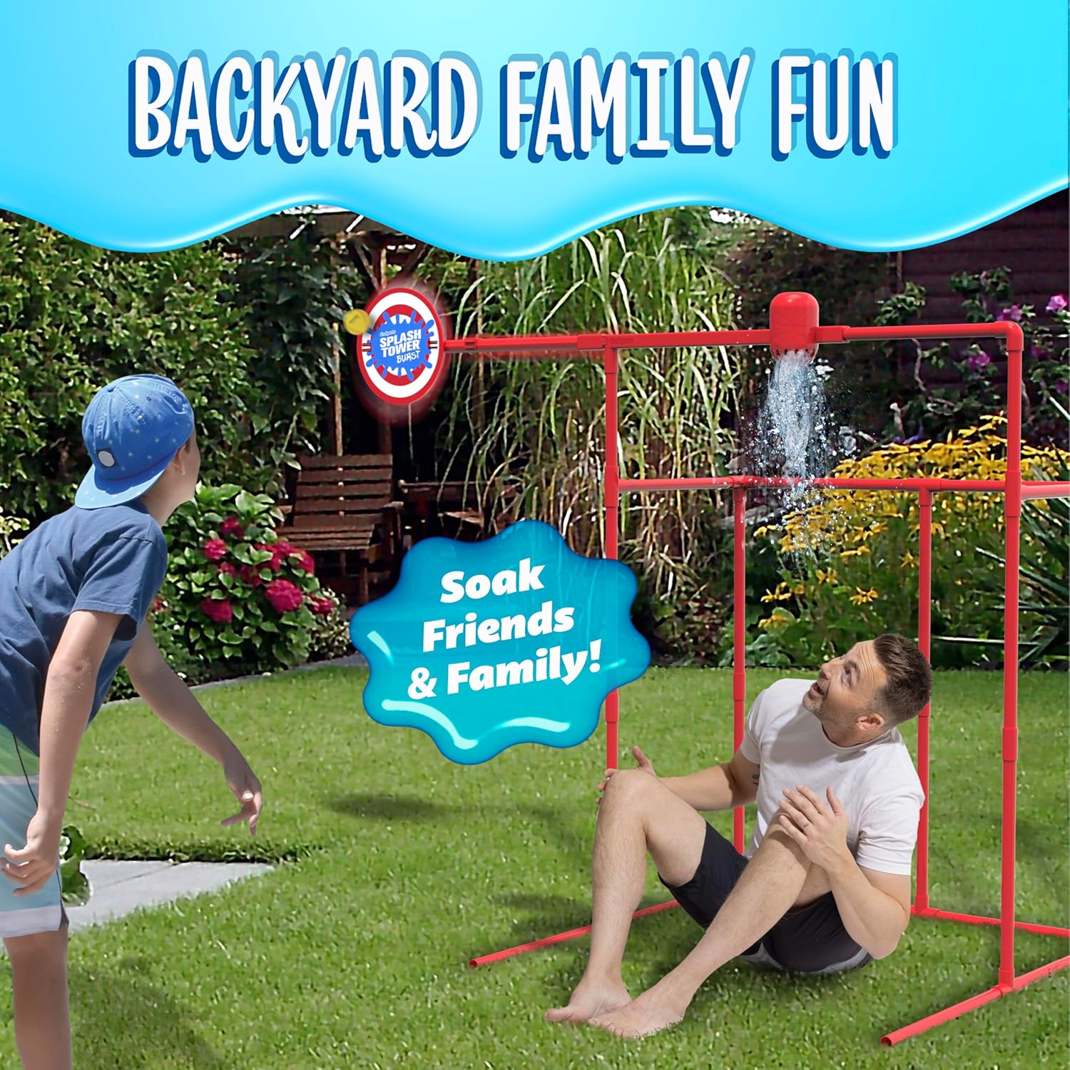 Detalle de GoSports Carnival-Style Backyard Water Toy Dunk Tank