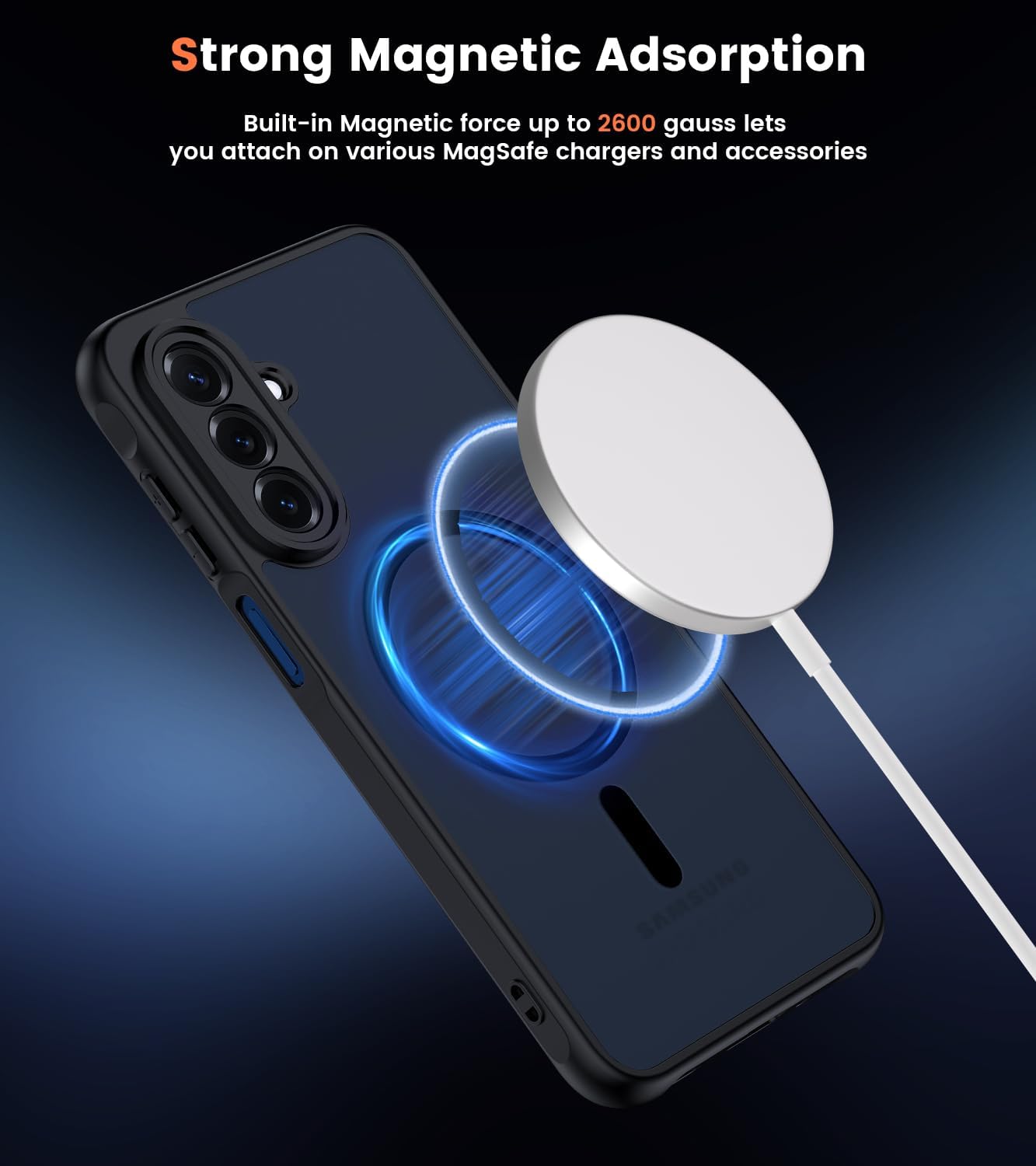 Thumbnail 3 de Yohii Cover magnetica con Mag-Safe per Samsung Galaxy A17 4G/5G e protezione fotocamera (con 2 vetri temperati), nero