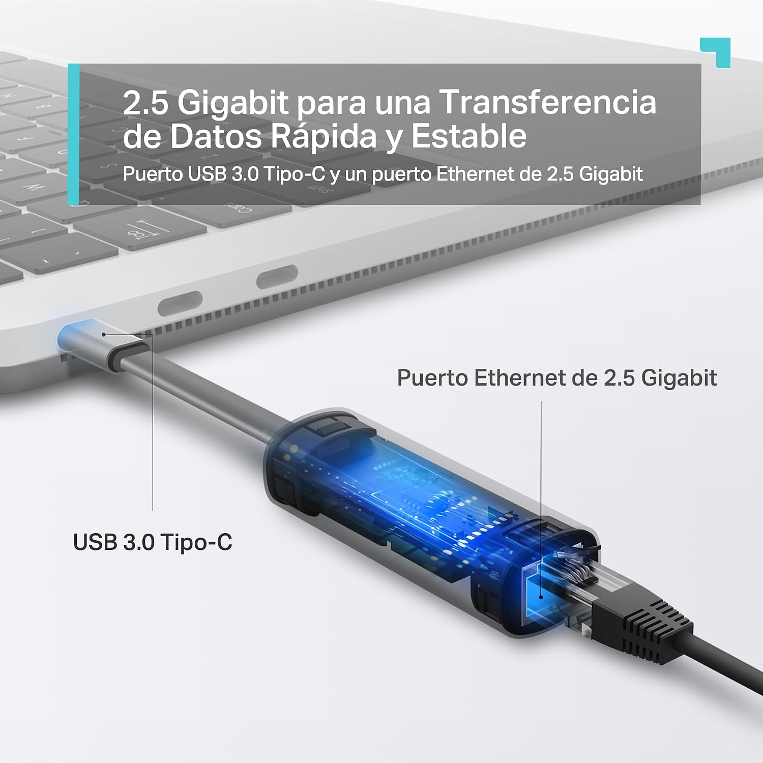 Detalle 2 de TP-Link UE302C 2,5G USB-C Adapter Ethernet