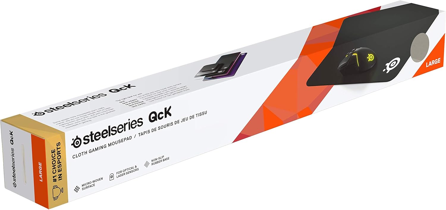 Thumbnail 3 de SteelSeries QcK+ large gaming mouse mat (450mm x 400mm x 2mm) with non-slip rubber backing