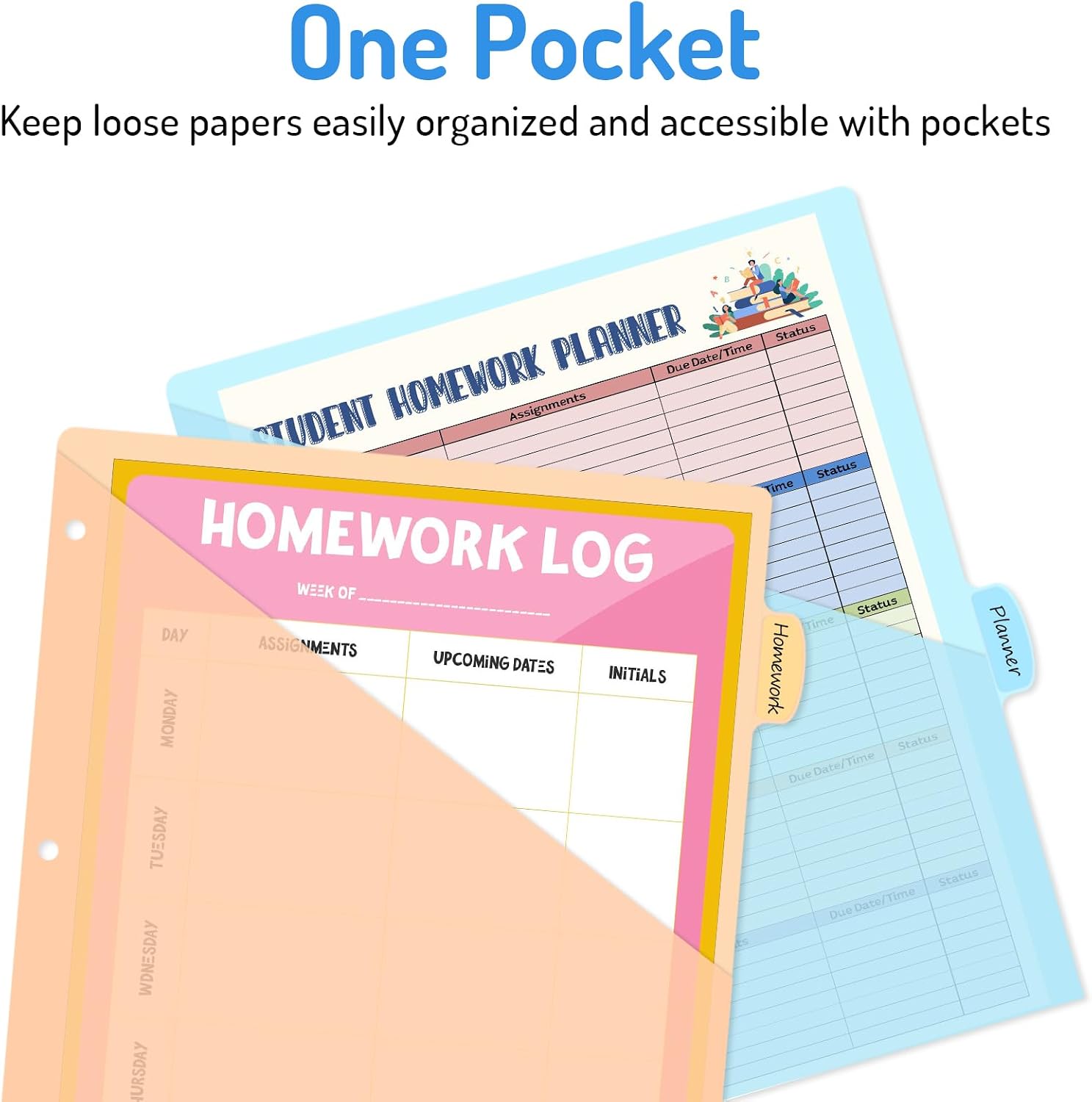 Detalle de Forvencer Binder Dividers, 8 Tabs