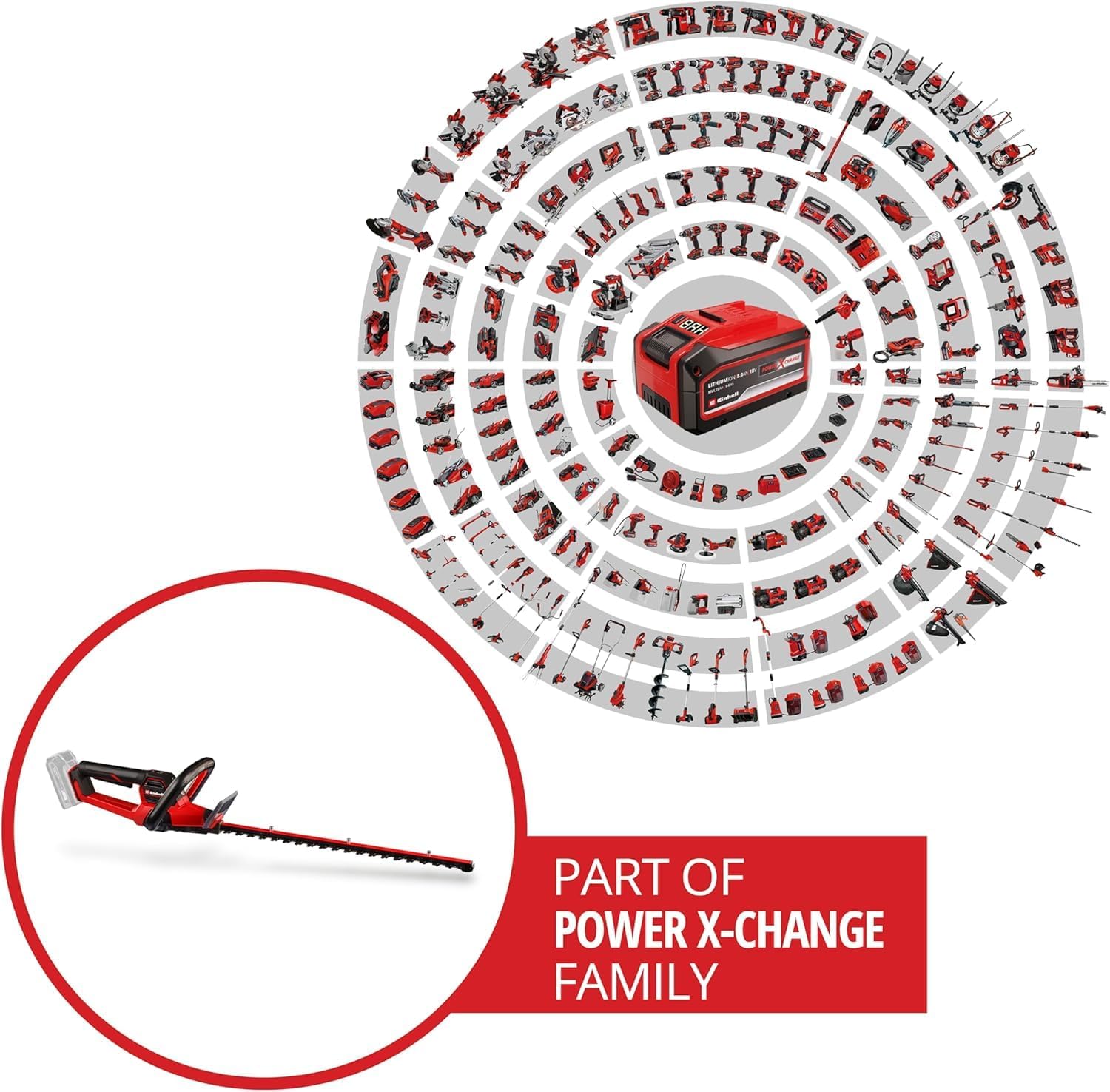 Detalle 2 de Einhell Professional Akku-Heckenschere GP-CH 18/50 Li BL-Solo Power X-Change – 50 cm Schnittlänge, 20 mm Zahnabstand