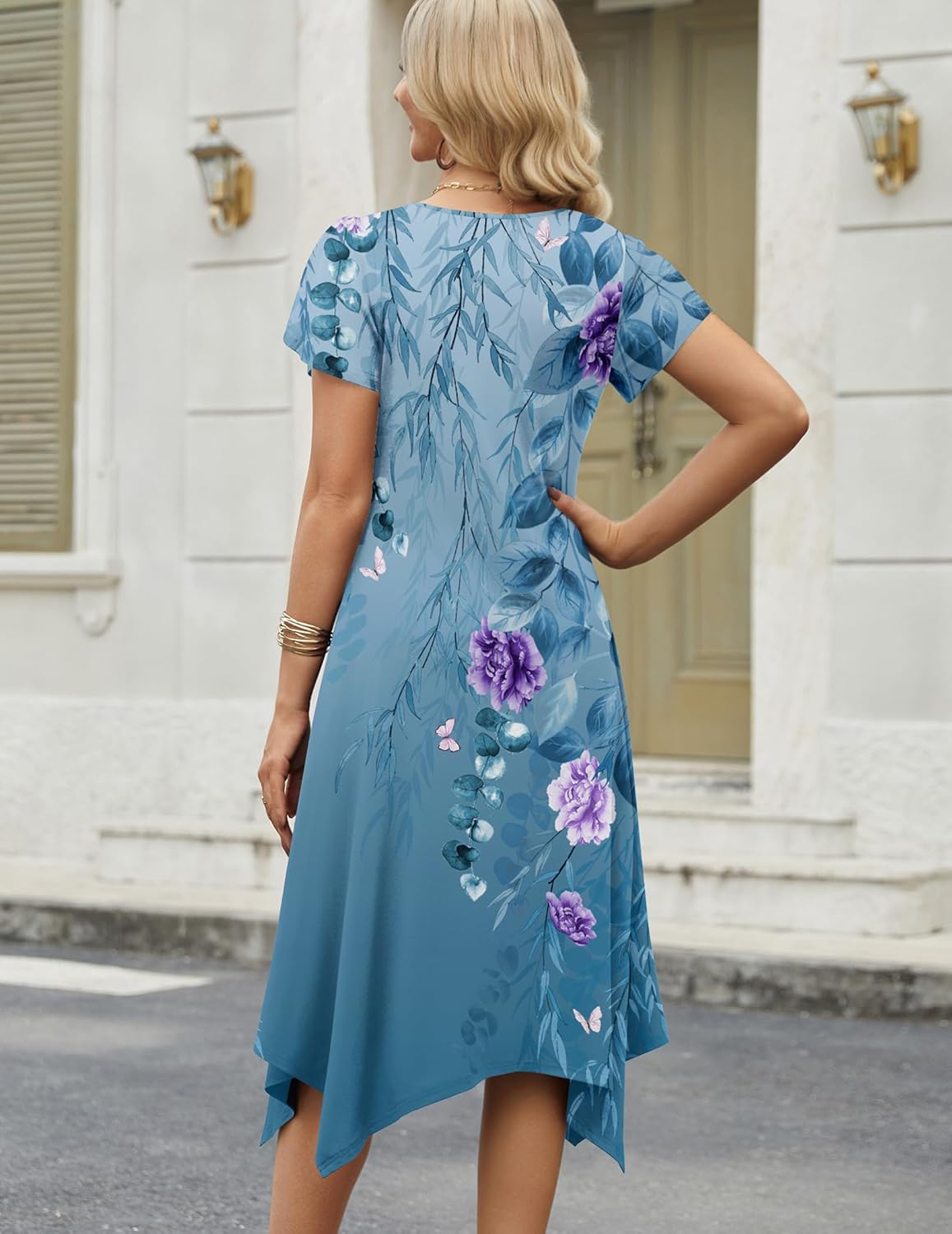Thumbnail 4 de Zeagoo Women's Casual Summer Dress with Pockets – Midi Flow with Petal Sleeves