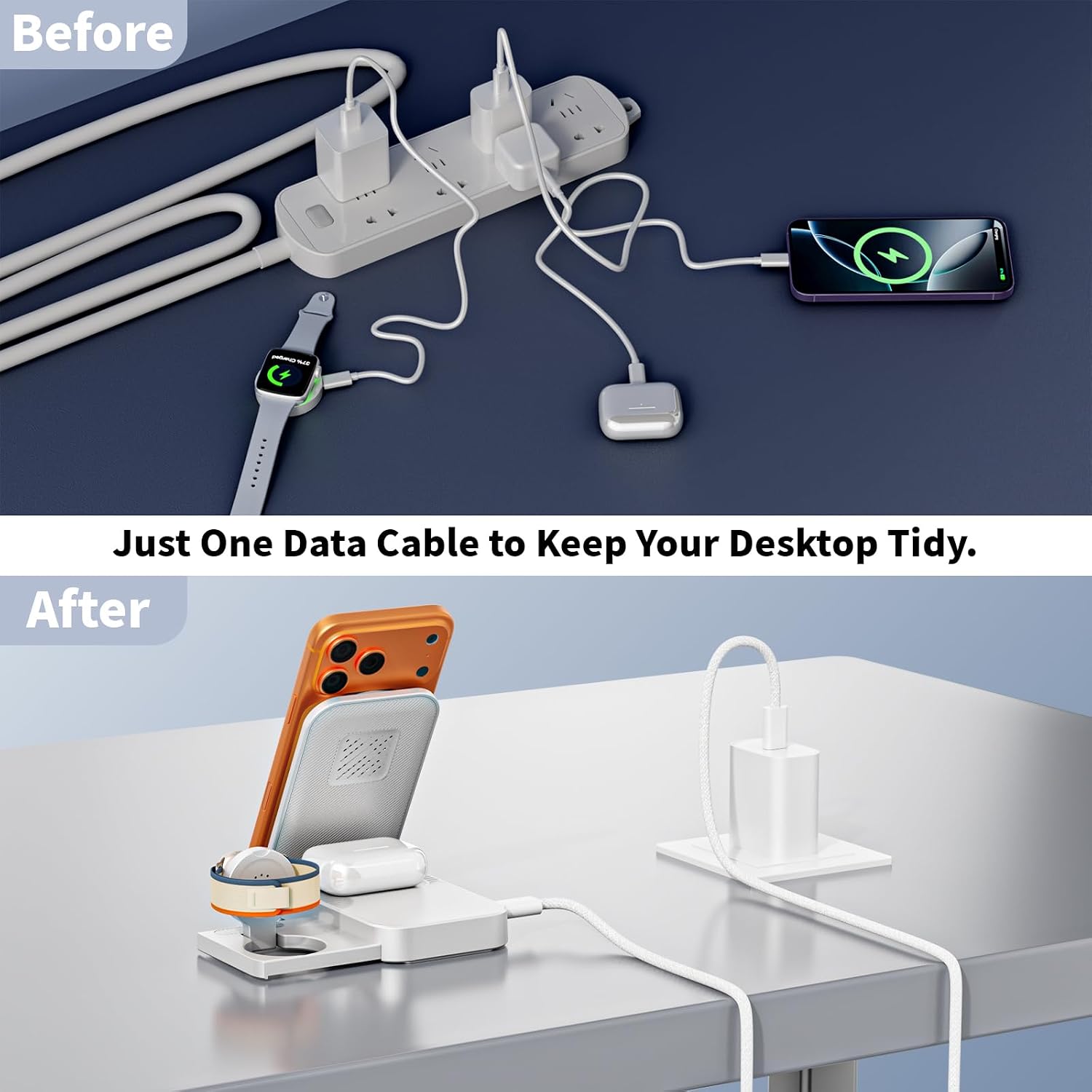 Detalle de 3-in-1 Magnetic Charging Station, 25W