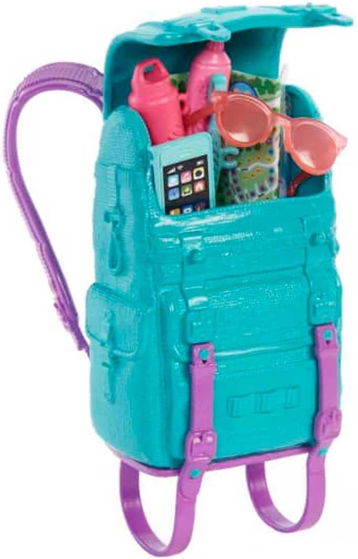 Detalle de Barbie Camping Serie – 1x Puppe mit blonden Haaren mit Outdoor-Set (HDF73)