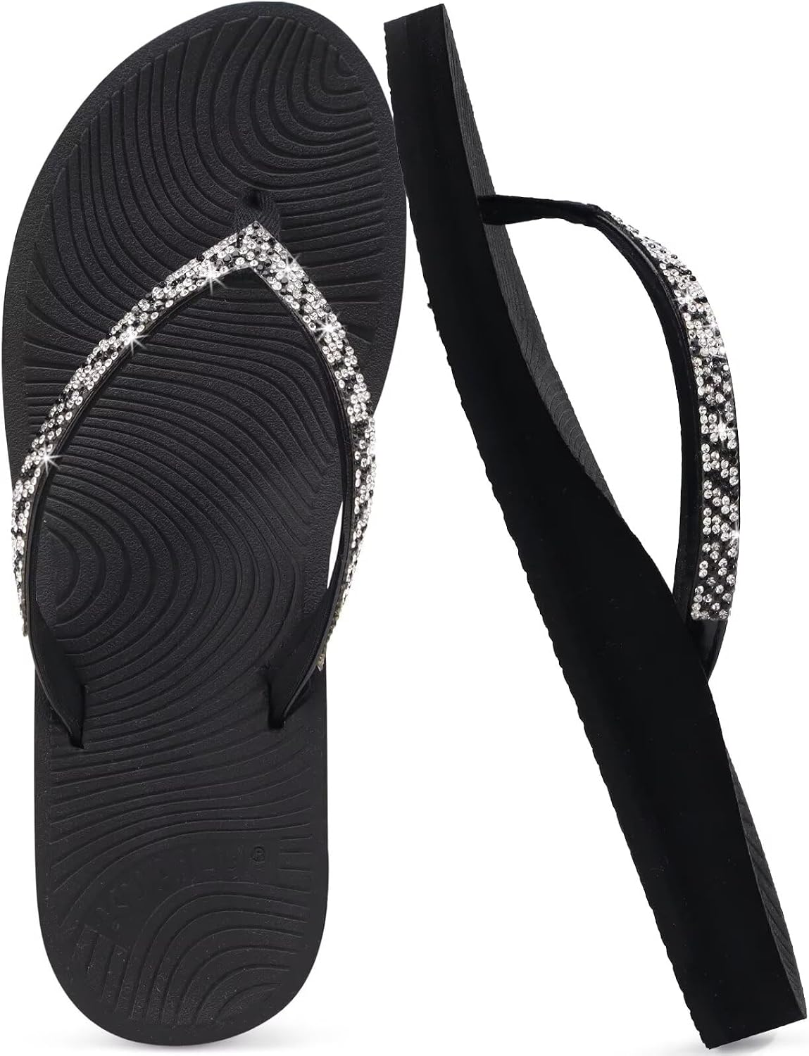 Detalle de KuaiLu Rhinestone Flip Flops 2026 for Women 👡