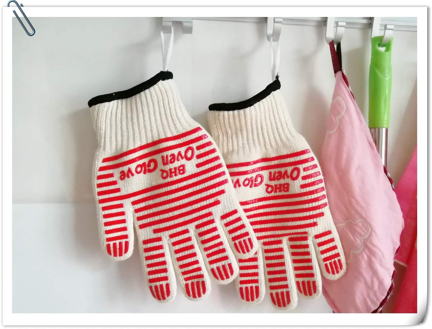 Thumbnail 1 de Revolutionary 250°C Extreme Heat Resistant EN407 Certified Oven Gloves (Nomex & Kevlar) – Red, 2 Pairs