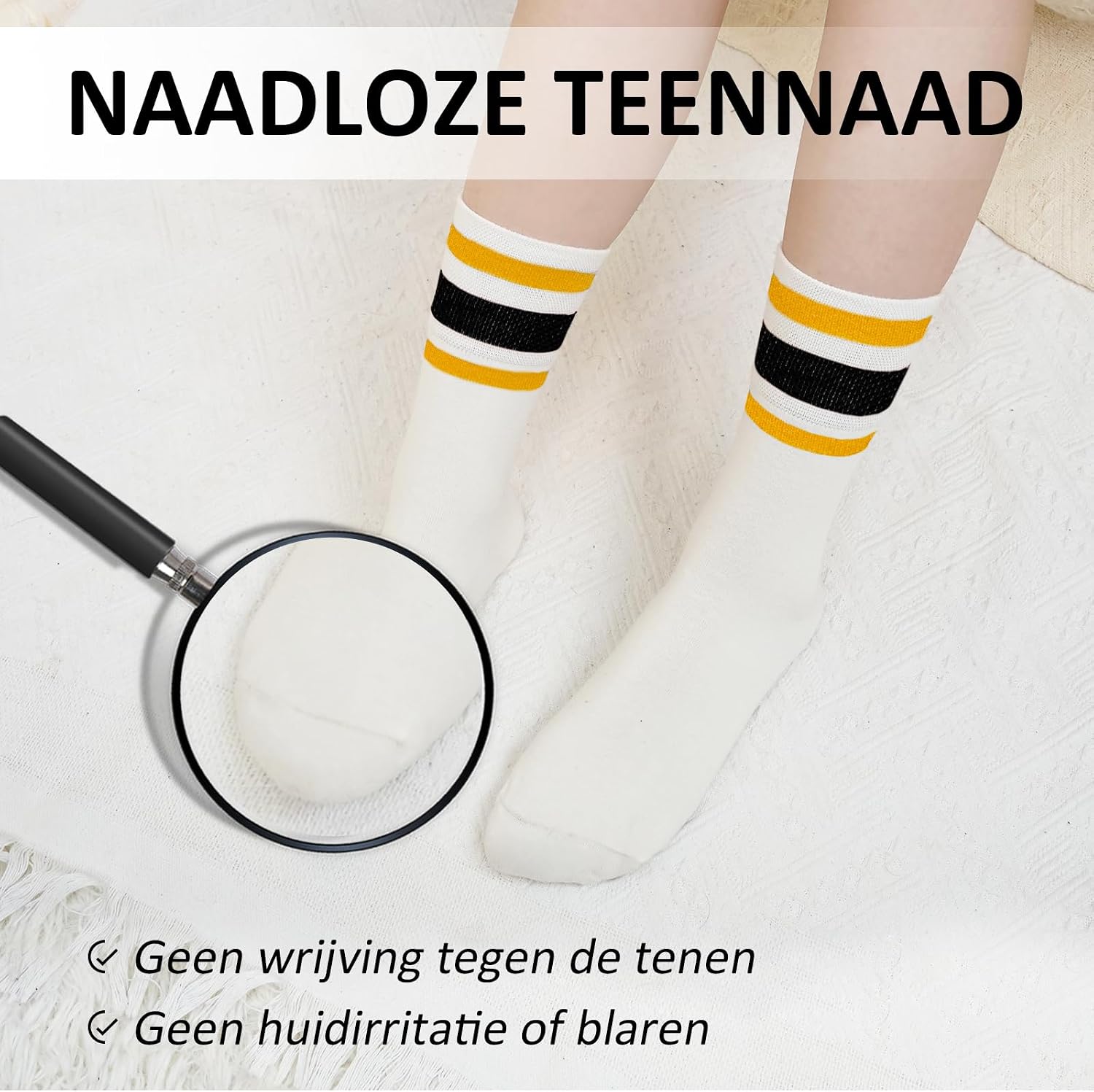 Detalle de LOFIR katoenen damessokken, naadloos en extra breed, 5 paar, maat 35-46