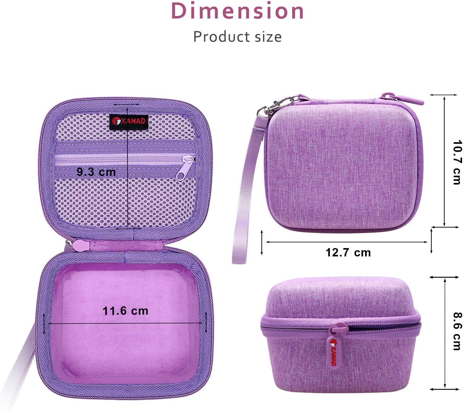 Thumbnail 4 de XANAD Kinderkamera Tasche für Sofortbildkamera – Schutzhülle mit Thermodruckpapier, Gurt und Hartschale (Lila)
