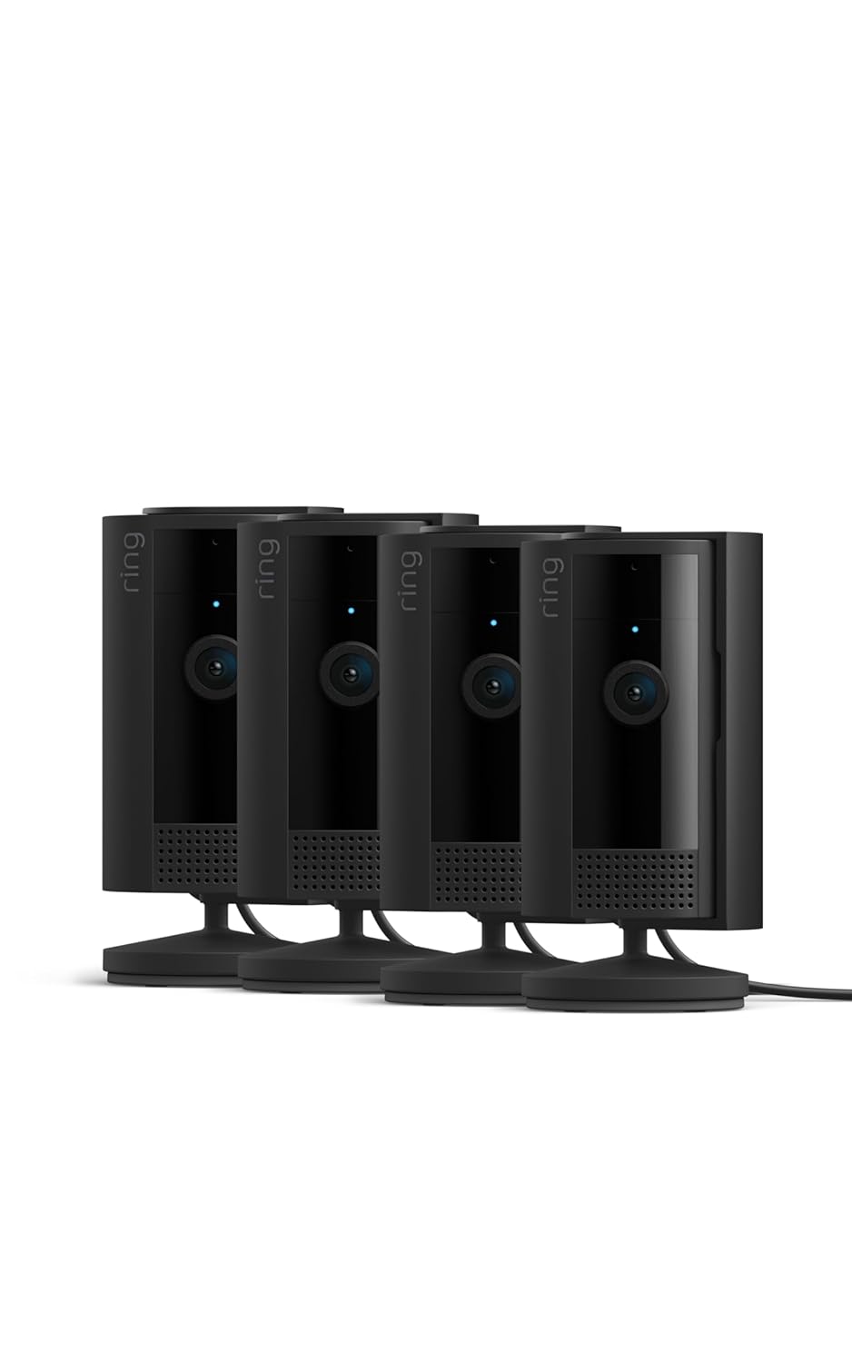 Detalle de Ring Innenkamera (2. Gen.) – Überwachungskamera für Innenräume, 1080p, Privatsphäre-Sichtschutz, WLAN, ideal für Haustiere | 4er-Set