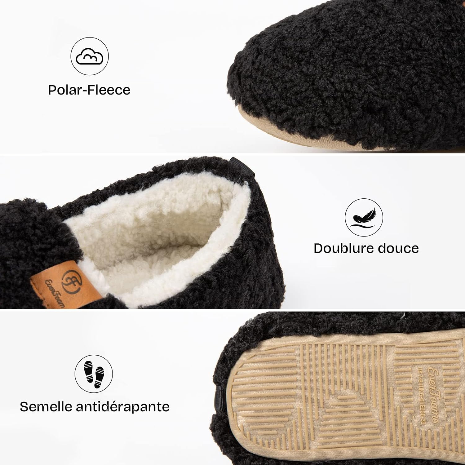 Detalle 2 de EverFoams Chaussons Femme Mousse à mémoire