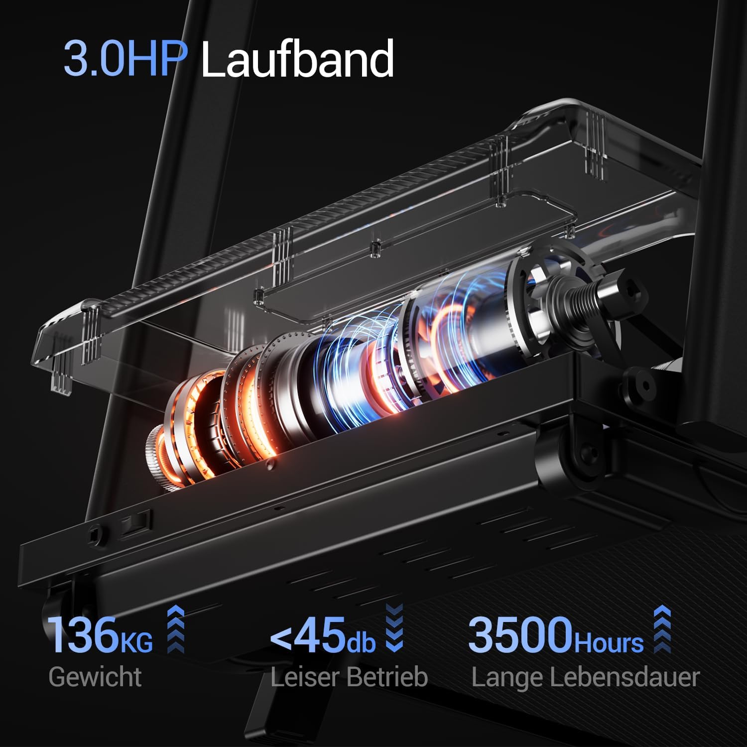Thumbnail 4 de UMAY Laufband 2200W klappbar