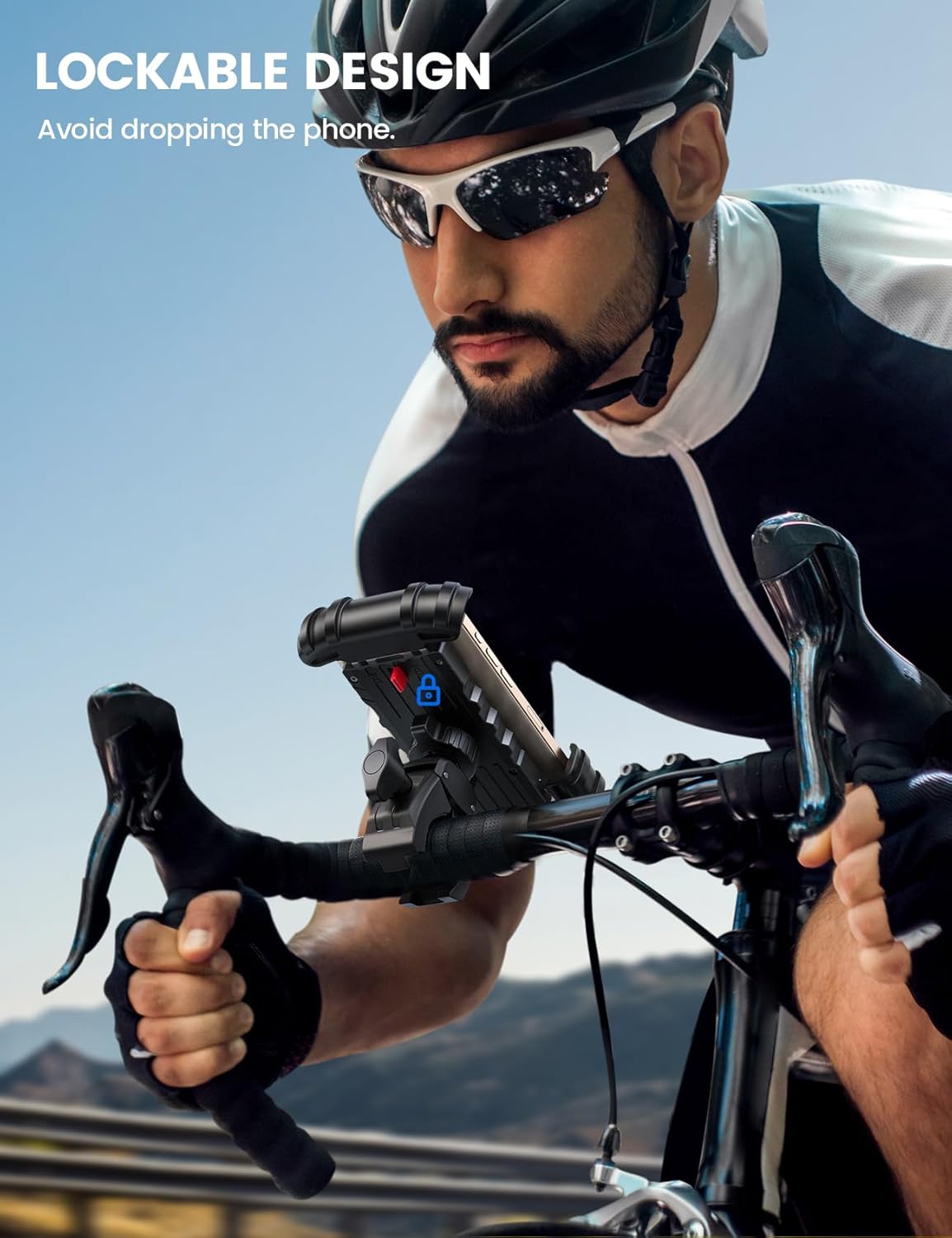 Thumbnail 2 de Lamicall Bike Phone Holder Mount — Lockable & Rotating