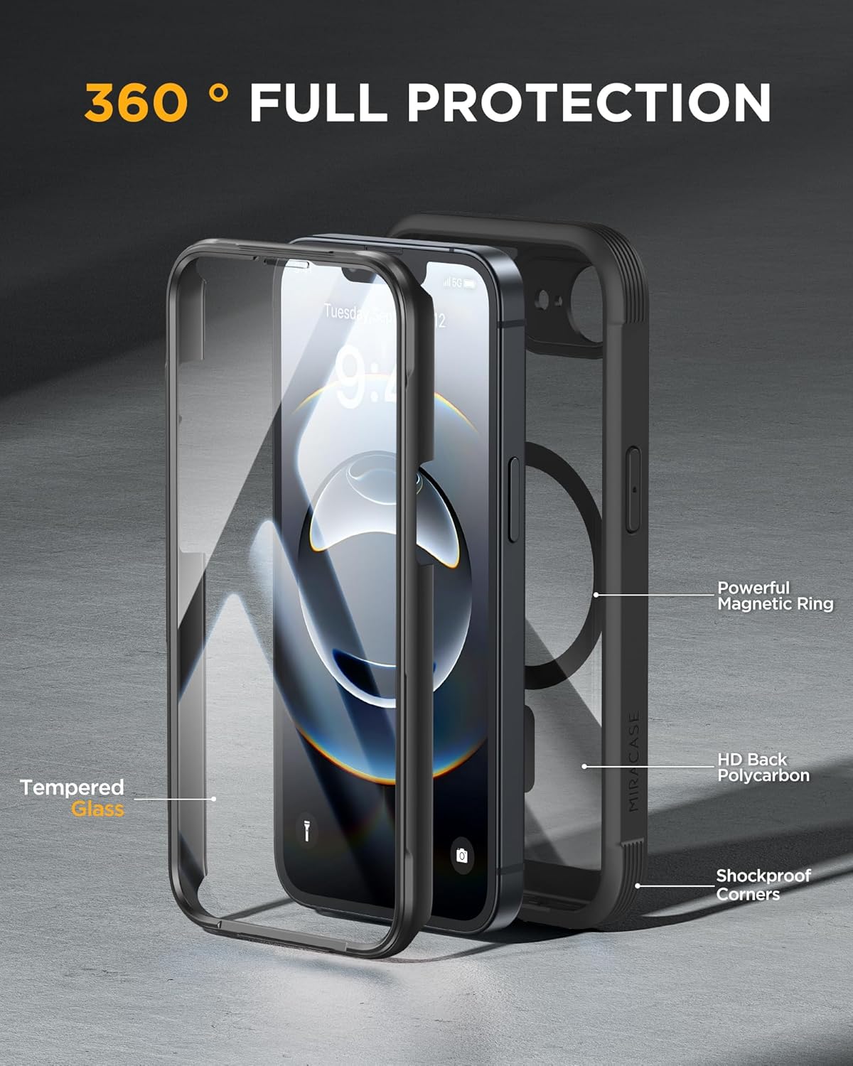 Thumbnail 1 de Miracase Magnetic Case for iPhone 16e 6.1‑Inch