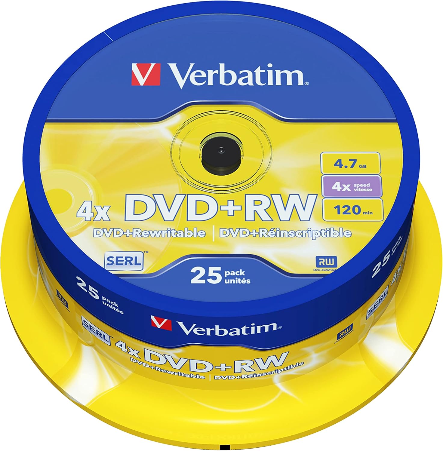 Thumbnail 4 de Verbatim DVD+RW 4,7 GB Spindel mit 10 Stück – 4-fach Brenngeschwindigkeit & Kratzschutz